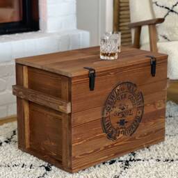 Coffee Table Chest Wooden Box Vintage Shabby Chic - thumbnail 3