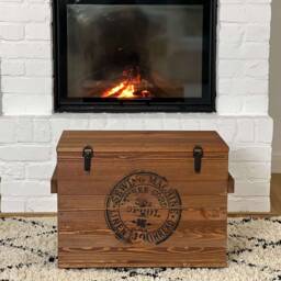 Coffee Table Chest Wooden Box Vintage Shabby Chic - thumbnail 4