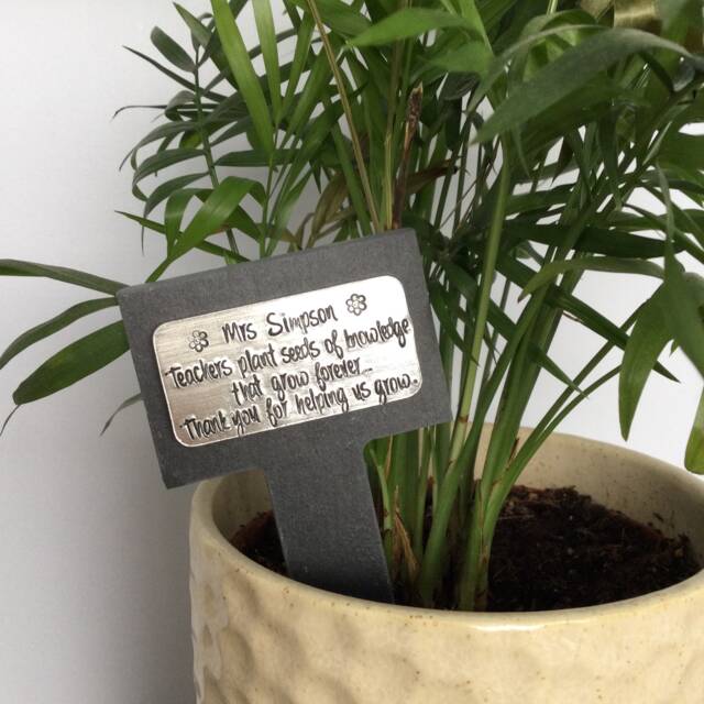 Thank You Plant Gift Marker Slate Label Tag By Little Jenny Wren - image 1