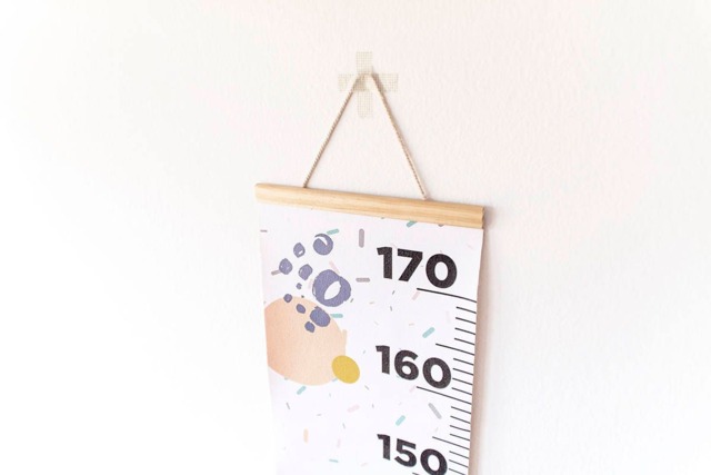 Children's Meter, Textile Meter For Children, Decoration Geometric Design, Scandinavian Style With Wood - image 1