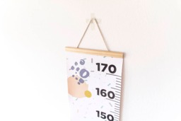 Children's Meter, Textile Meter For Children, Decoration Geometric Design, Scandinavian Style With Wood - thumbnail 1