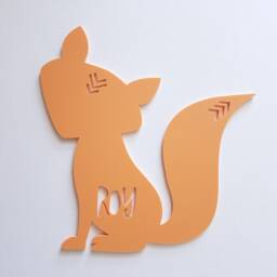 Fox Personalised Wooden Bamboo Door-Wall Hanging-Design-Wall Art-Wooden Sign-Custom-Kids Gift-Baby Gift-Lasercut-Plaque - thumbnail 2