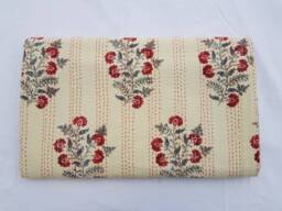 Indian New Beautiful Hand Block Kantha Quilt Bedspread Throw Handmade Bedsheet Queen Size Pure Cotton - thumbnail 1