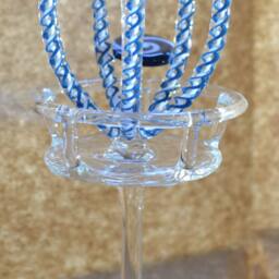 Glass Disc Golf Basket Hanging ~You Can Customize Your Colors~ Zu Ornament - thumbnail 3