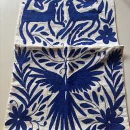 Embroidered Otomi Lumbar Pillow Cover Mexican Home Decor - thumbnail 2