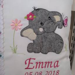 Pillow For Birth - Elephant 24Appli Butterfly Pink Pink - thumbnail 3