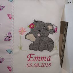 Pillow For Birth - Elephant 24Appli Butterfly Pink Pink - thumbnail 2