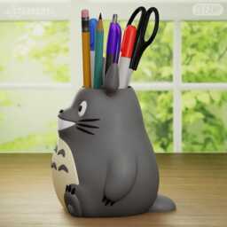 Totoro Planter - Cute Pen Holder, Anime Desk Container, Succulent Pot, Decoration Gift For Fans - thumbnail 3