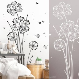 Wall Sticker Flower Dandelion, 150 cm High, Wall Decal Floral Creative Decoration W318B - thumbnail 2