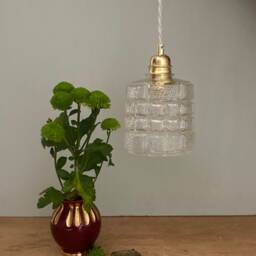 Vintage Glass Globe Pendant Light - thumbnail 2
