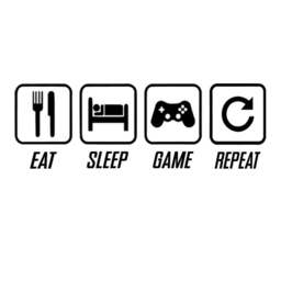 Eat Sleep Game Repeat Gamer Wall Sticker Decal Art Decor Vinyl For Kids Teens Rooms Gaming - thumbnail 2