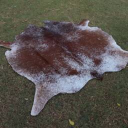 Genuine Cowhide Rugs Brown & White Cow Hide Speckled Skin Rug For Upholstery Handmade Area Brazilian Home Decor - thumbnail 4
