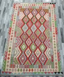 Handmade Kilim Rug, Multicolour Artisan Afghan Turkish Aztec Navajo Wool Rug 297x200 cm - thumbnail 1