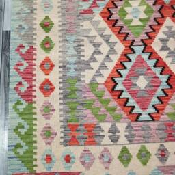 Handmade Kilim Rug, Multicolour Artisan Afghan Turkish Aztec Navajo Wool Rug 297x200 cm - thumbnail 4