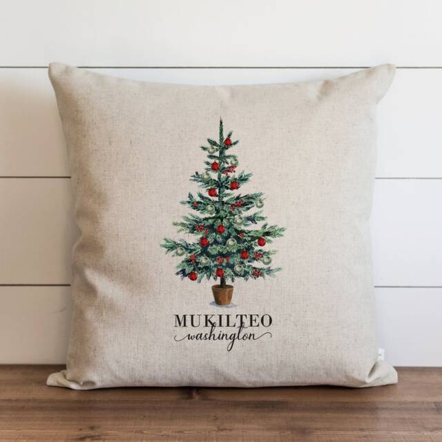 Christmas Tree Custom - Pillow Cover Holiday Covers Decor 20 X 18 - image 1