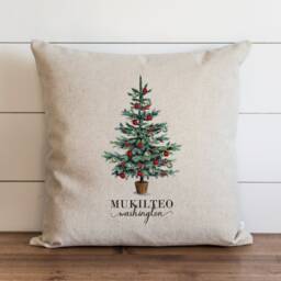 Christmas Tree Custom - Pillow Cover Holiday Covers Decor 20 X 18 - thumbnail 1