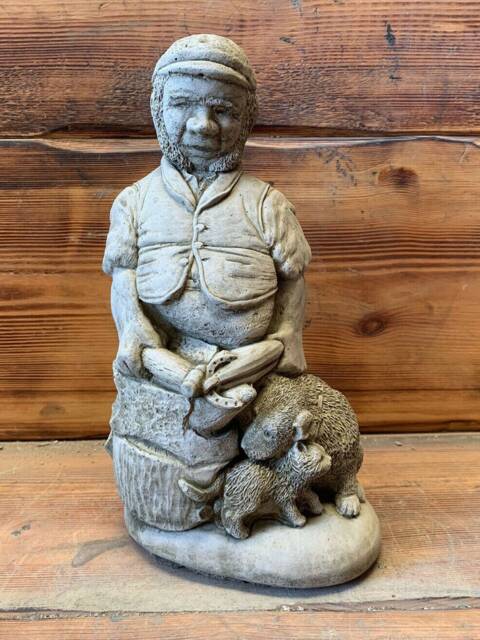 Stone Garden Black Smith Metal Worker Figure Victorian Tradesman Statue Ornament - image 1