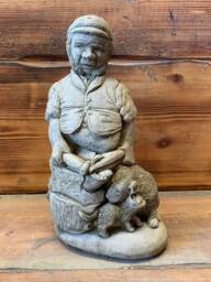 Stone Garden Black Smith Metal Worker Figure Victorian Tradesman Statue Ornament - thumbnail 1