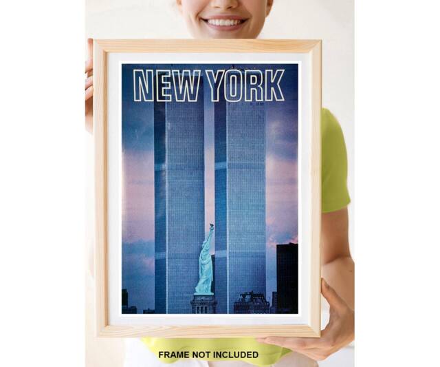 Reprint Of A Vintage Travel Poster To New York, Pre-9/11 - image 1