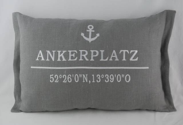 Coordinate Cushion Embroidered With Anchor - image 1