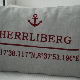 Coordinate Cushion Embroidered With Anchor - thumbnail 3