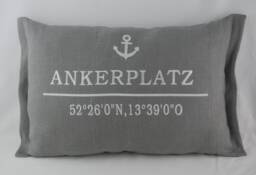 Coordinate Cushion Embroidered With Anchor