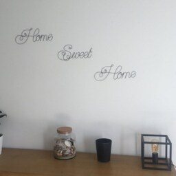 Home Sweet Home, Welcome, Word Wire Recuit, Phrase Wall, Writing, Quote, Door Plate, Entrance Decoration, Wall Decoration - thumbnail 2