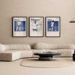 Bukayo Saka England Stats Poster, Football Wall Art, Soccer Print, Winger Sports Gift - thumbnail 4
