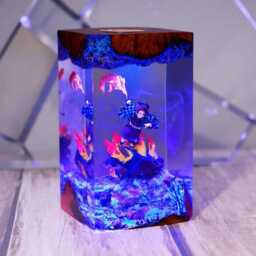 Premium Flame Warrior Resin Lamp - Anime-Inspired Led Night Light - Handcrafted Demon Fight Otaku Room Decor & Collector Gift - thumbnail 2