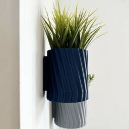 Minimalist Modern Mounted Planter, Indoor, Hidden Wall Mount, Home Decor, Gift, 10 Colour Options, Drip Tray - thumbnail 3