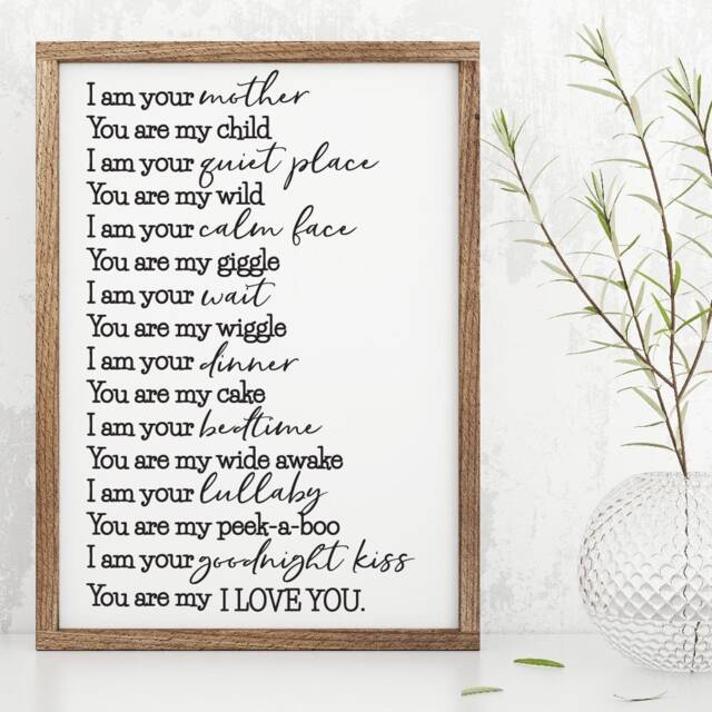 I Am Your Mother Nursery Wall Decor, Digital Quotes & Sayings, Modern Prints, Printable Art - image 1