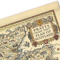 Illustrated Map Of Scotland - Reproduction Pratts High Test Plan Scotland, Vintage Scottish Poster, Gift - thumbnail 2