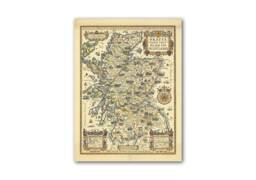 Illustrated Map Of Scotland - Reproduction Pratts High Test Plan Scotland, Vintage Scottish Poster, Gift - thumbnail 1