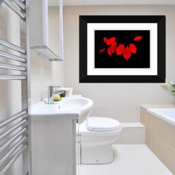 Red Digital Photography, Nature Wall Art, Leaf Fall Foliage Decor - thumbnail 3