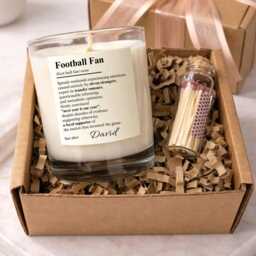 Personalised Football Fan Candle- Funny Supporter Definition Gift - Birthday Christmas For Dad Brother Husband - thumbnail 2