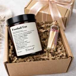 Personalised Football Fan Candle- Funny Supporter Definition Gift - Birthday Christmas For Dad Brother Husband - thumbnail 1
