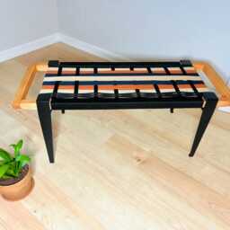 Hand-Woven Entryway Bench Mcm Style End Of Bed & Mudroom Seating - Custom-Made, Multiple Sizes - thumbnail 4