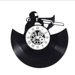 33 Rpm Vinyl Record Clock Trumpet Player Theme - thumbnail 2