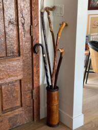 Wooden Umbrella Stand, Holder For Entryway, Bamboo Furniture, Antique Tall Floor Vase, Cane Holder, Stick Stand