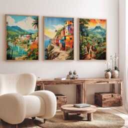 Set Of 3 Haiti Posters, Travel Prints, Caribbean Wall Art Set, Haitian Landscape Island Decor, Gift - thumbnail 3