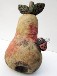 Ceramic Pear & Ladybug - thumbnail 1