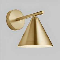 Brass Cone Wall Sconce - Modern Adjustable Lighting Mid-Century Accent Lamp - thumbnail 2