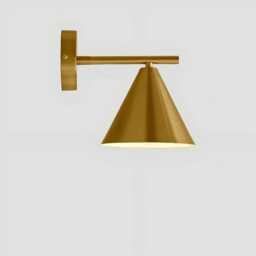 Brass Cone Wall Sconce - Modern Adjustable Lighting Mid-Century Accent Lamp - thumbnail 3