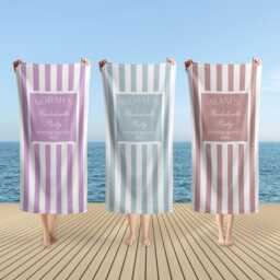 Beach Towel 70x40 Bachelorette Gift, Custom Party Bath Towel, Personalized Favors, Gifts - thumbnail 2
