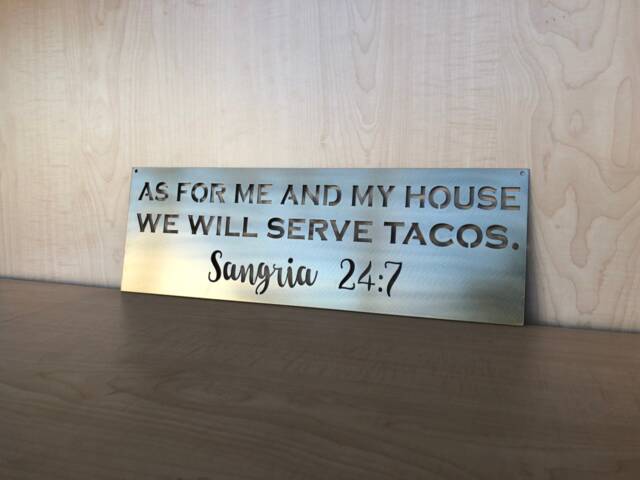 Tacos & Margaritas Metal Wall Art Powder Coat Home Decor - image 1