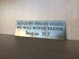 Tacos & Margaritas Metal Wall Art Powder Coat Home Decor - thumbnail 1