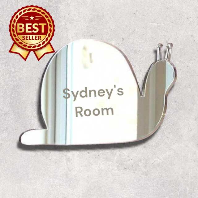 Personalized Snail Acrylic Mirror Wall Art Indoor/Outdoor Safe - image 1