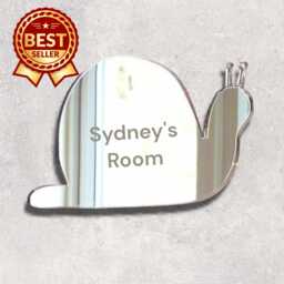 Personalized Snail Acrylic Mirror Wall Art Indoor/Outdoor Safe