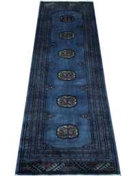 2x6 Gray Color Bokhara Rug - 0.60x180 cm Hallway Stairs Bukhara Runner Woolen Afghan Silver - thumbnail 1