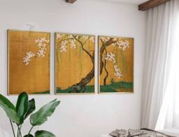 Japanese Set Of 3 Posters, Evening Cherry Blossom Tree, Art Print, Oriental Poster Sets, Gift Idea, A1/A2/A3/A4 - thumbnail 1
